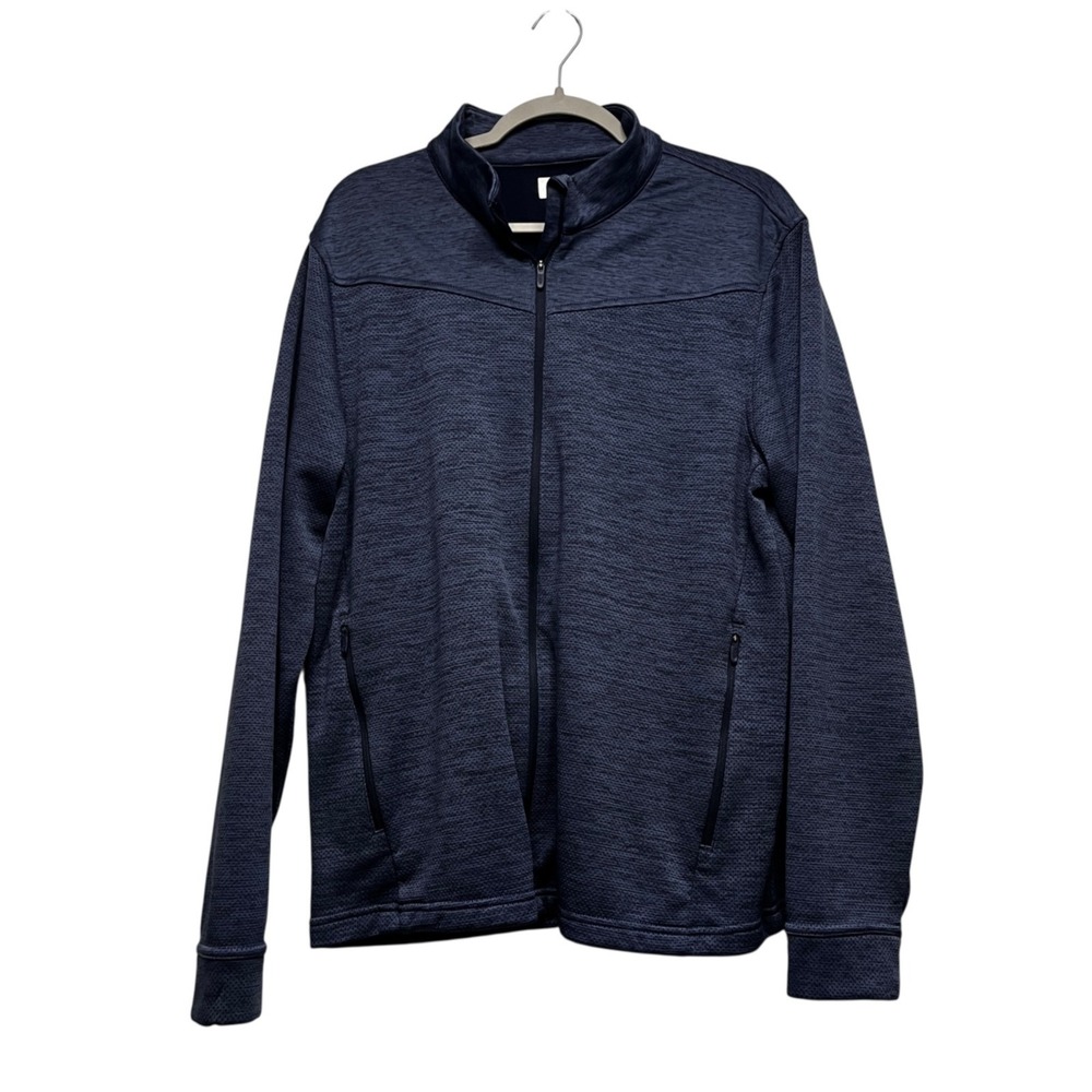Greg Norman Mens Large Blue Full Zip Jacket Golf Dadcore‎ Grandpacore Resortwear